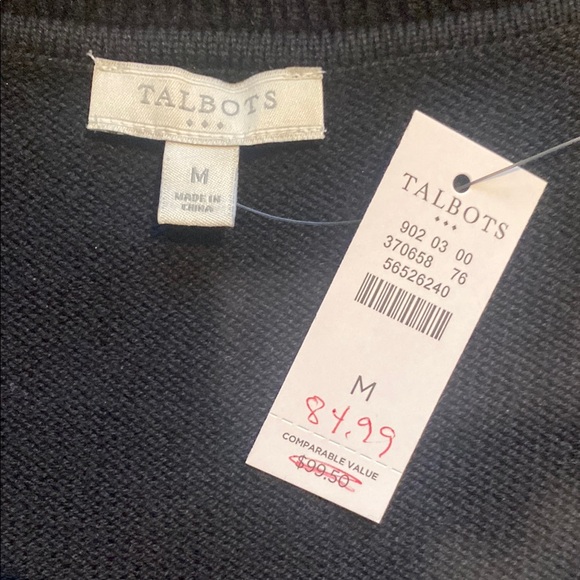 Chic Black Sweater with Sheer Polka Dot Sleeves - Picture 4 of 7